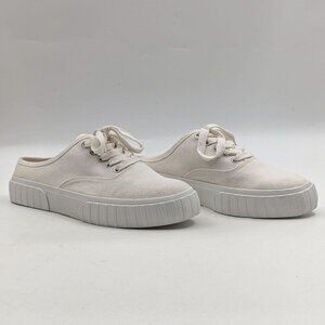 Steve Madden Women Scotch White Canvas Low Heel Sneakers size 10